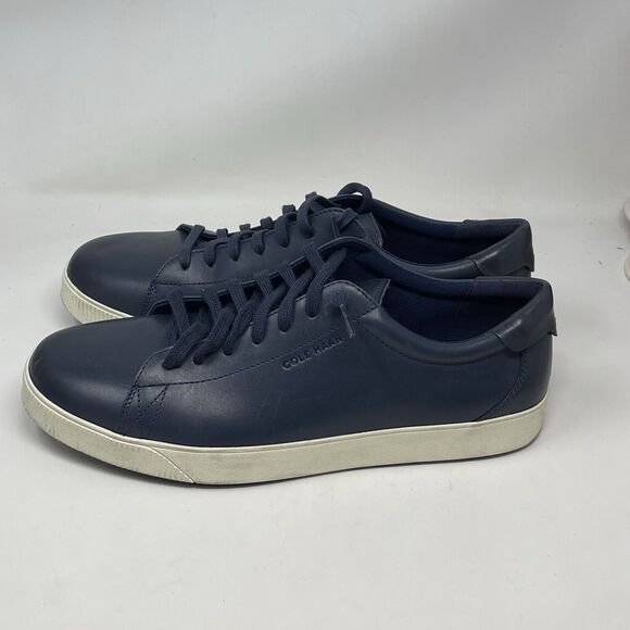 Cole Haan Nantucket 2.0 Mens 11 M Blue Leather Casual Lace Up Classic Sneakers - Picture 4 of 16